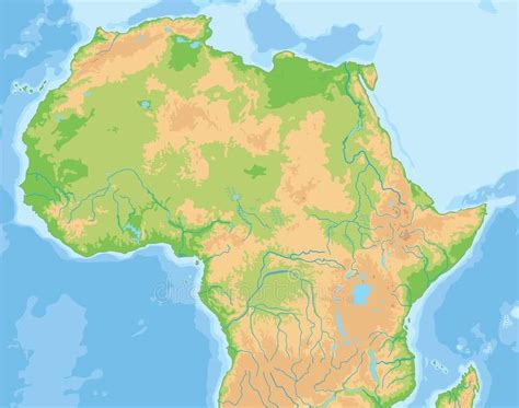 Africa Physical Map Blank Map Of Africa Free Templates Free