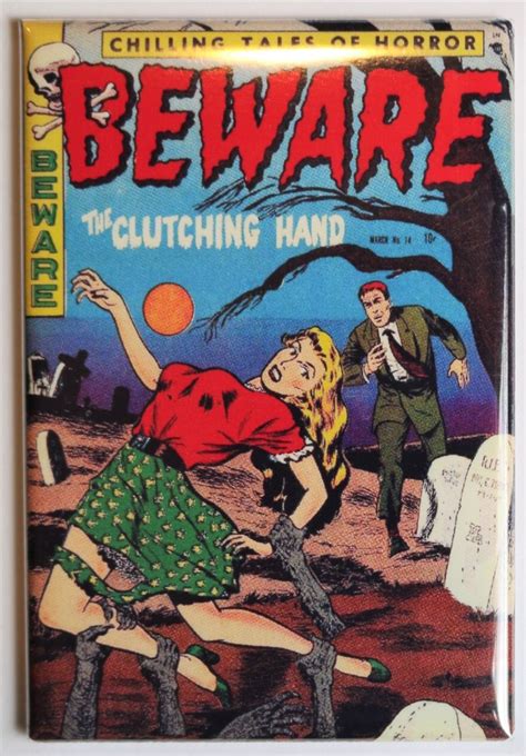 Beware Comics No 14 Fridge Magnet Pin Up Girl Comic Book