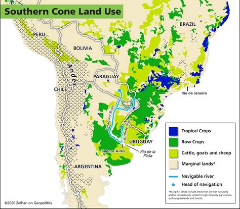 Southern Cone Row Crop Land Use High Intensity Infographics The