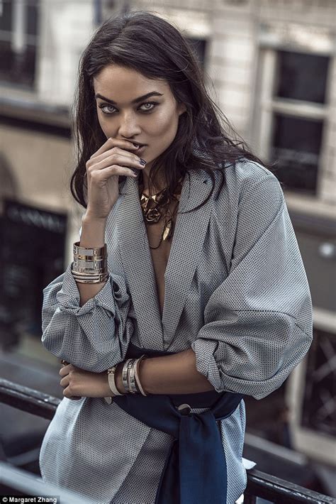 Shanina Shaik Goes Braless As She Poses Up A Storm In Paris For Edgy Fashion Shoot Daily Mail