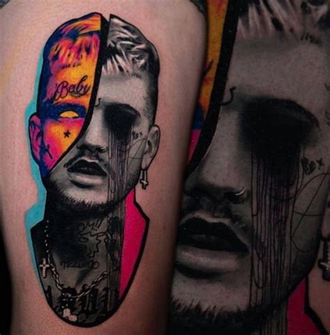 Lil Peep Tattoo Tattoo Graphic Portrait Tattoo Body Art Tattoos