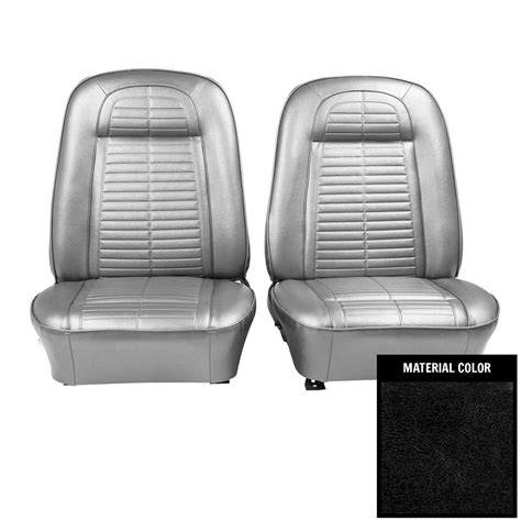 Pui Interiors 1969 Pontiac Firebird Black Front Bucket Seat Covers