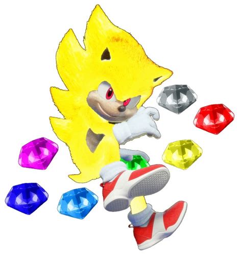 Super Sonic With The Chaos Emeralds