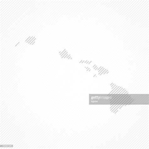 Hawaii Map Designed With Lines On White Background High Res Vector