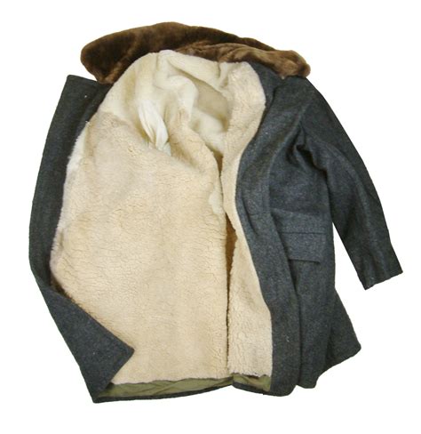 Soviet Issue Sheepskin Lined Great Coat By Russian Army
