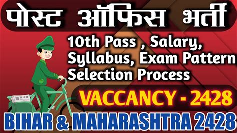 Post Office Bharti 2021 Maharashtra 2428 GDS Recruitment 2021 All