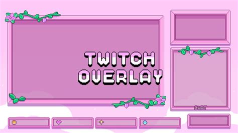 Cute Bubblegum Pink Simple Twitch Overlay 8bit Pixel Art Etsy