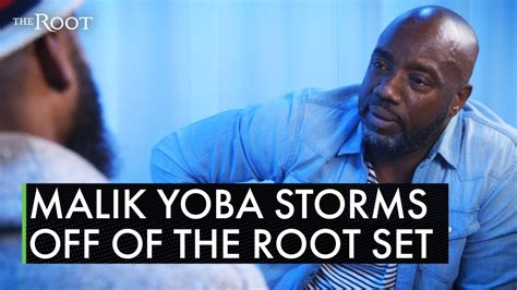 malik yoba storms off set after being pressed on allegations of soliciting sex from a minor