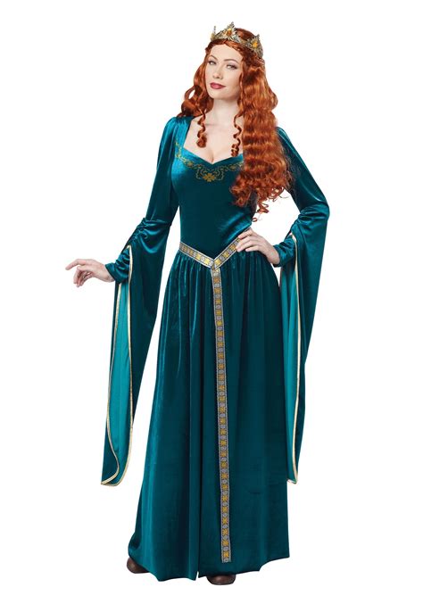 Lady Guinevere Womens Teal Costume