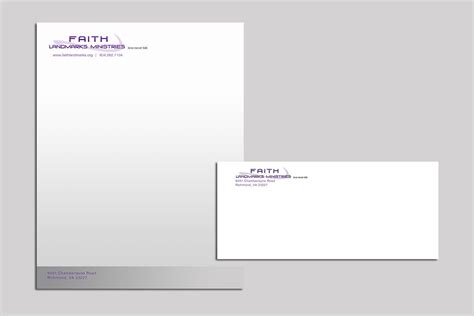 See how to create a microsoft word letterhead template using the document header and footer areas. CHURCH LETTERHEAD & #10 ENVELOPE. Client: Faith Landmarks ...