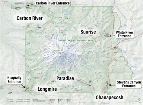 Mount Rainier Trail Map San Antonio Map