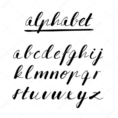 Alfabeto Vectorial Dibujado A Mano Fuente Letras Aisladas Escritas