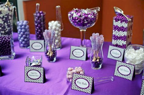 60 Awesome Purple Candy Table For Your Wedding Purple Candy Table