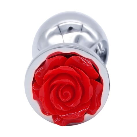 Buy The Booty Sparks Red Rose Polished Aluminum Anal Plug Large Xr Brands