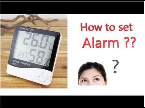 Htc Temperature Clock Humidity Alarm Setting Demo Youtube