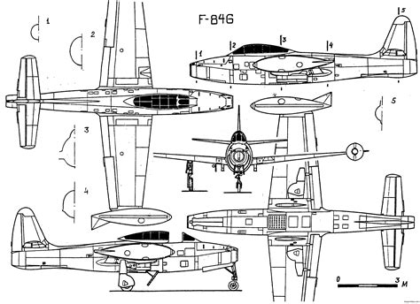 Republic F 84 Thunderjet 2 Plans Aerofred Download Free Model Airplane Plans