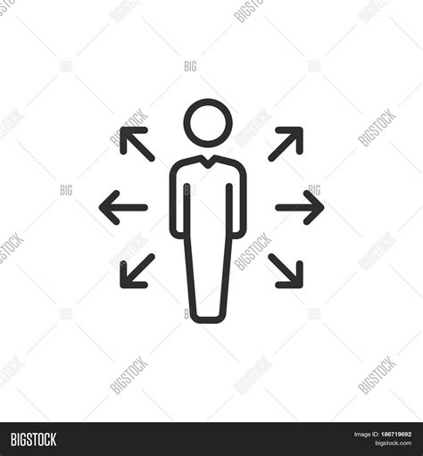 Person Arrows Line Vector And Photo Free Trial Bigstock