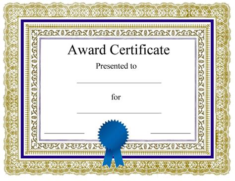 Printable Certificate Templates For Word Free Printable Certificate