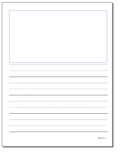 2nd Grade Blank Writing Paper First Grade Lined Paper