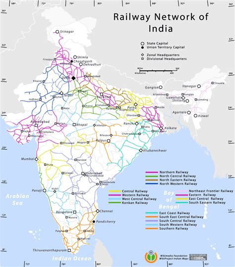 Railway Network Map Maps Of India