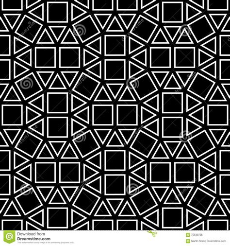 Vector Hipster Abstract Geometry Pattern Square Black And White