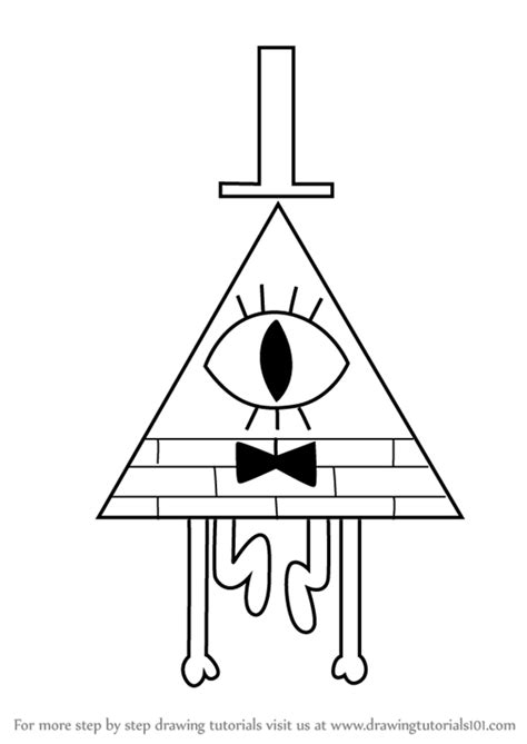 How To Draw Bill Cipher From Gravity Falls DrawingTutorials101 Com