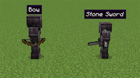 Wither Skeleton With Bow Vs Skeleton With Sword In Netherite Armor