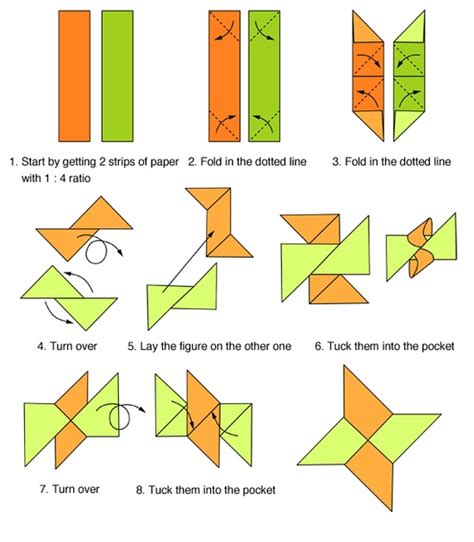 Origami Ninja Star Folding Instructions Origami Instruction We Heart It