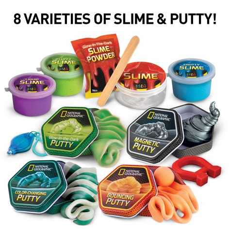National Geographic Mega Slime Kit And Putty Lab 4 Types Of Amazing