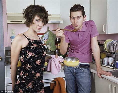 Loved Up Couples Think Again Incredible Gender Bending Photo Series Shows One Model Playing