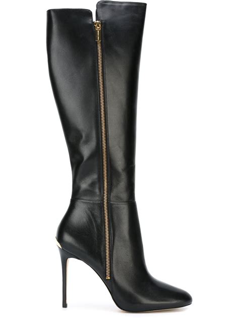 Lyst Michael Michael Kors Knee High Stiletto Boots In Black