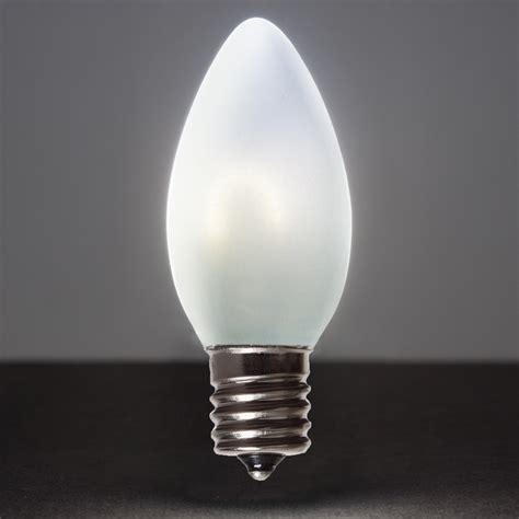 C9 Cool White Glass Flexfilament Tm Led Vintage Christmas Light Bulb Satin