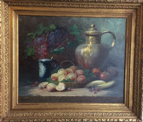 19th Century Still Life Antique Oil Painting 494286