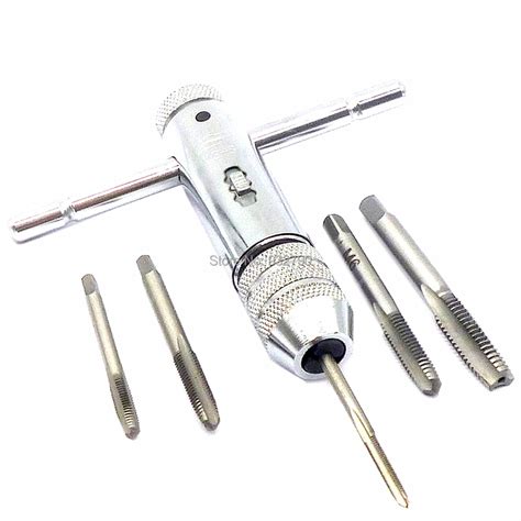 3mm 8mm T Handle Ratchet Tap Wrench M3 M8 Screw Thread Taps T Wrench