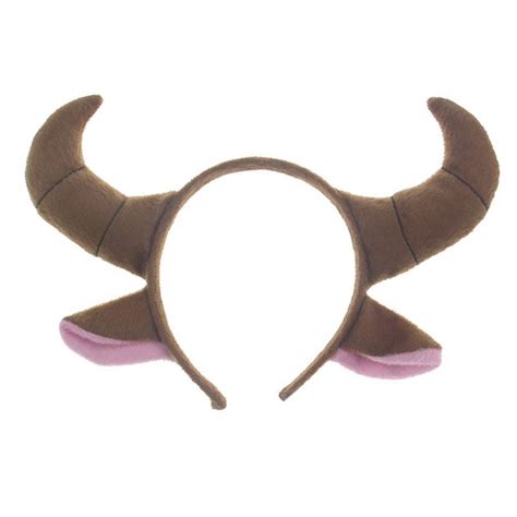 Girls Boys Animal Brown Sheep Goat Horn Ear Headband For Kids Adults