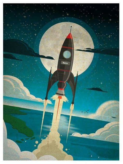 Pin By 嘉鎮 吳 On Sci Fi Space Art Rocket Art Retro Futurism