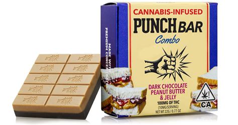 Punch Bar Combo 100mg Dark Chocolate Pbj High Octane Express