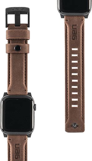 Swipe up from the bottom of your apple watch clock face and tap the battery percentage. UAG 42-44mm Leather Watch Band for Apple Watch | Verizon ...