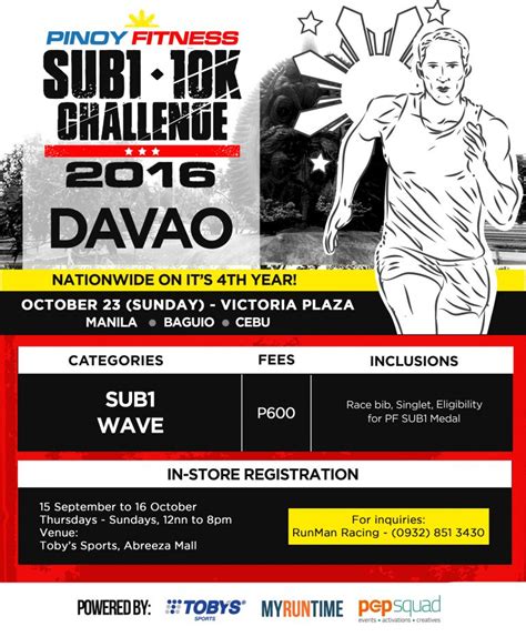 Pinoy Fitness Sub1 10k Challenge 2016 Davao Victoria
