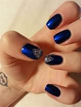 Images of Blue And Silver Nails