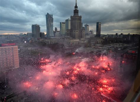 nationalist march dominates poland s independence day the new york times