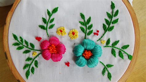 Hand Embroidery: Puffed Satin Stitch
