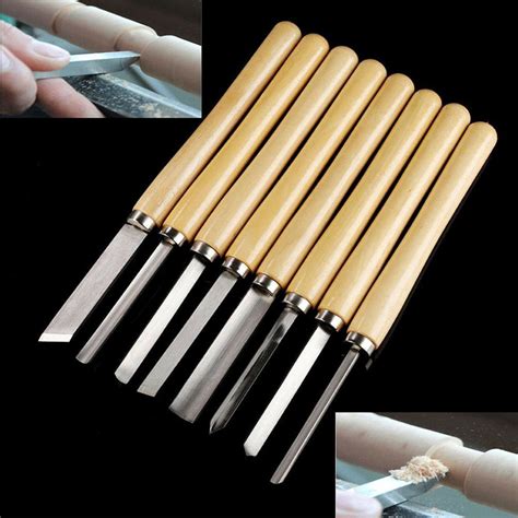 Wood Lathe Chisel Set Woodworking Turning Tools Cutting Carving Hss