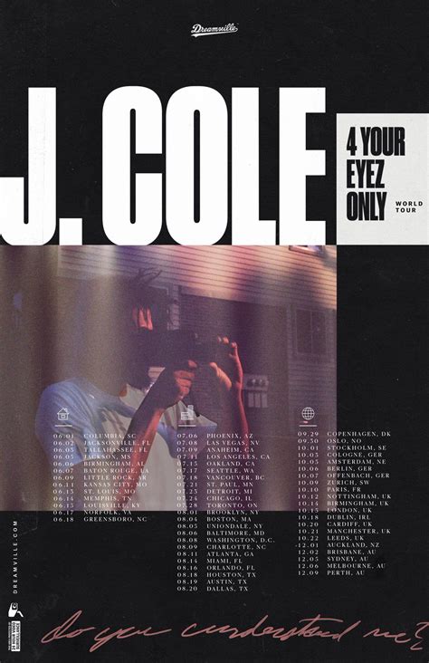 Jcole Announces 4 Your Eyez Only Tour Dates Jcole 4youreyezonlytour