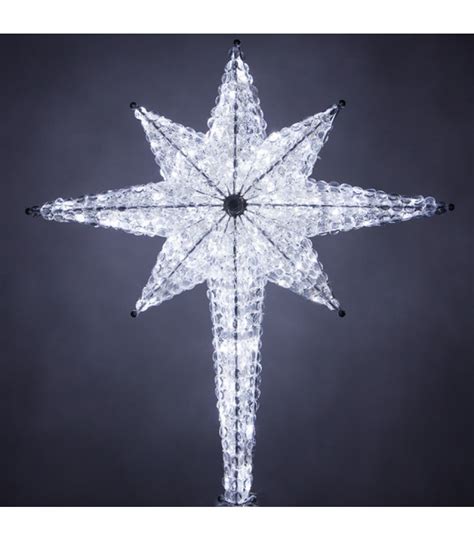Shimmering Led Crystal 8 Point Star Tree Topper All American Christmas Co