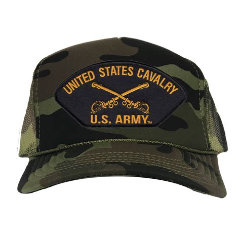 Us Army Cavalry Camo Mesh Ball Cap Us Army Branch Of Service Camo