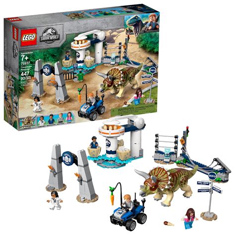Lego Jurassic World Triceratops Rampage 75937 Dinosaur Toy 447 Pieces