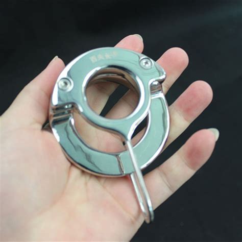 Light New Stainless Steel Scrotum Binding Device Scrotum Pendant Testicle Cock Ring Sex Toys