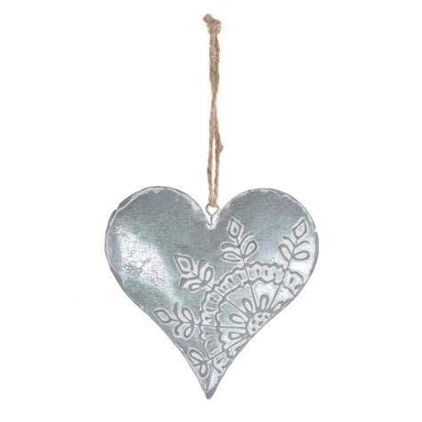 Wall Hanging Silver Ornaments Embossed Metal Heart China Wall Hanging