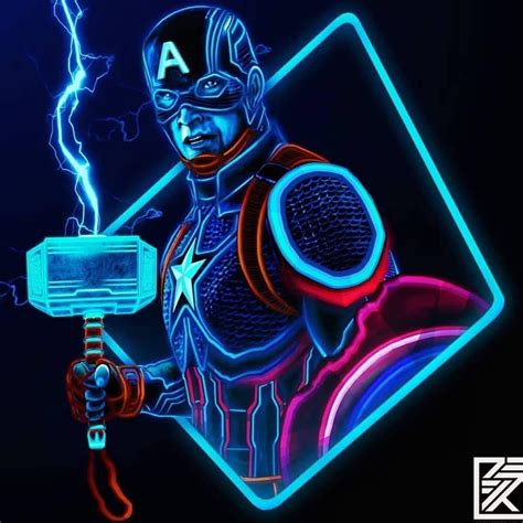 Captain Marvel Neon Wallpaper Anime Image Gallery Site
